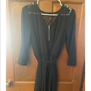 Maurice’s black lace back tie dress 3/4 sleeve.